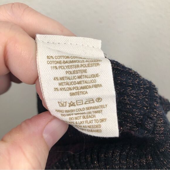 Free People Cozy Cabin Metallic Sweater Dress Zig Zag Kint Long Sleeve Medium - Picture 6 of 7